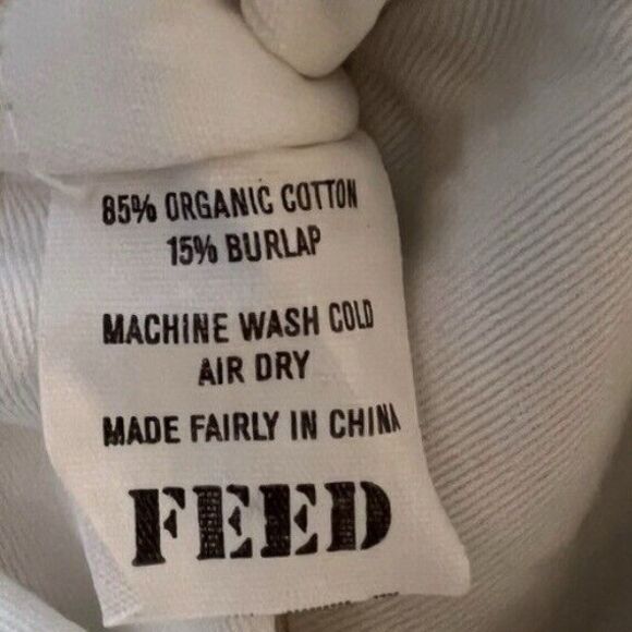 Canvas Tote Bag Feed Project Foldable Cotton Zippered Unique WFP Organic Rare - Picture 11 of 11